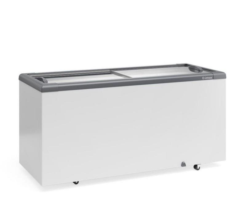 FREEZER DUPLA AÇÃO 500L TAMPA DE VIDRO 110V