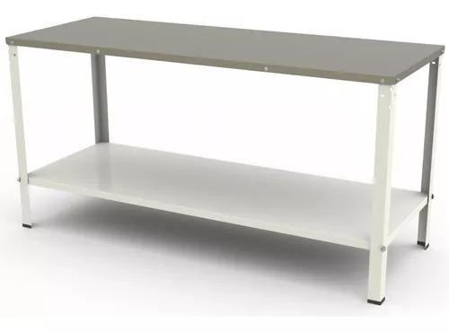 MESA INOX 160X60 COM PRATELEIRA BRAESI